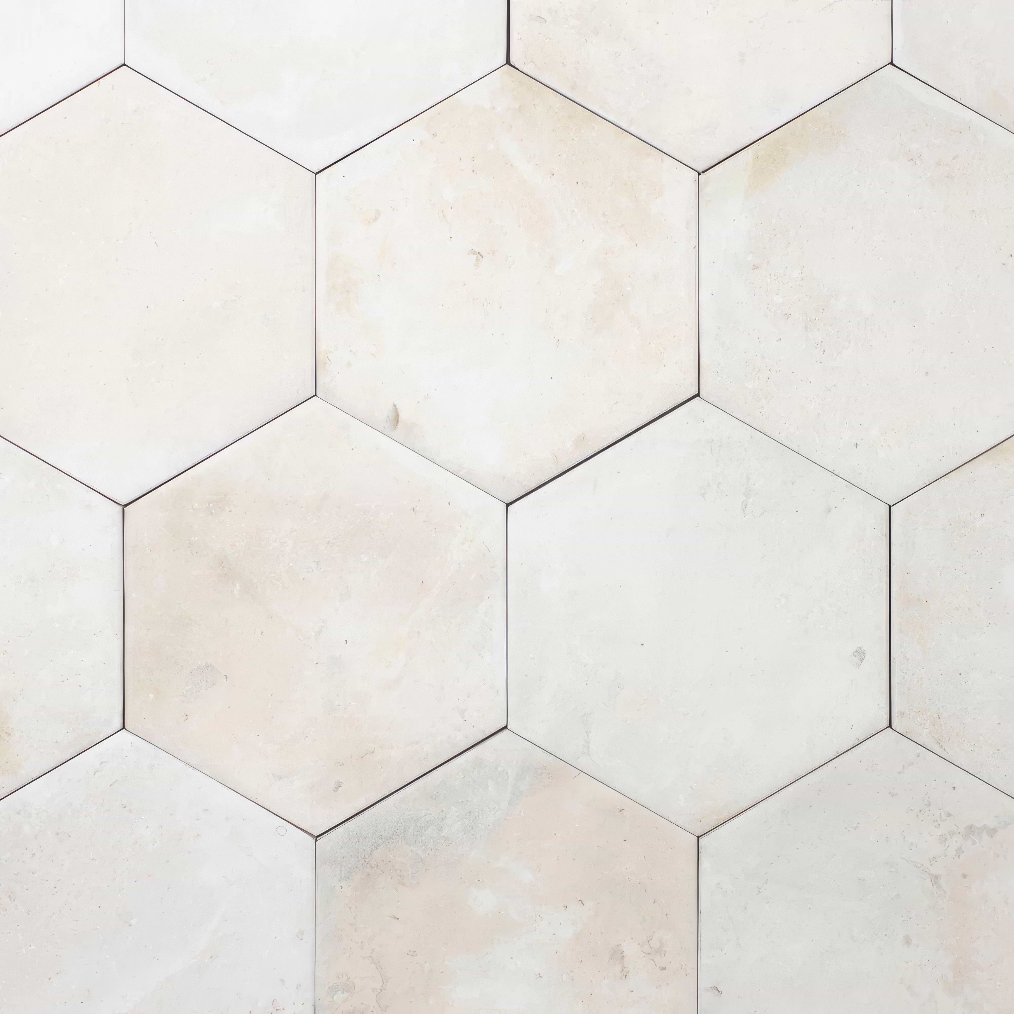 Porcelain Terracotta White hexagonal Tile | Hyperion Tiles