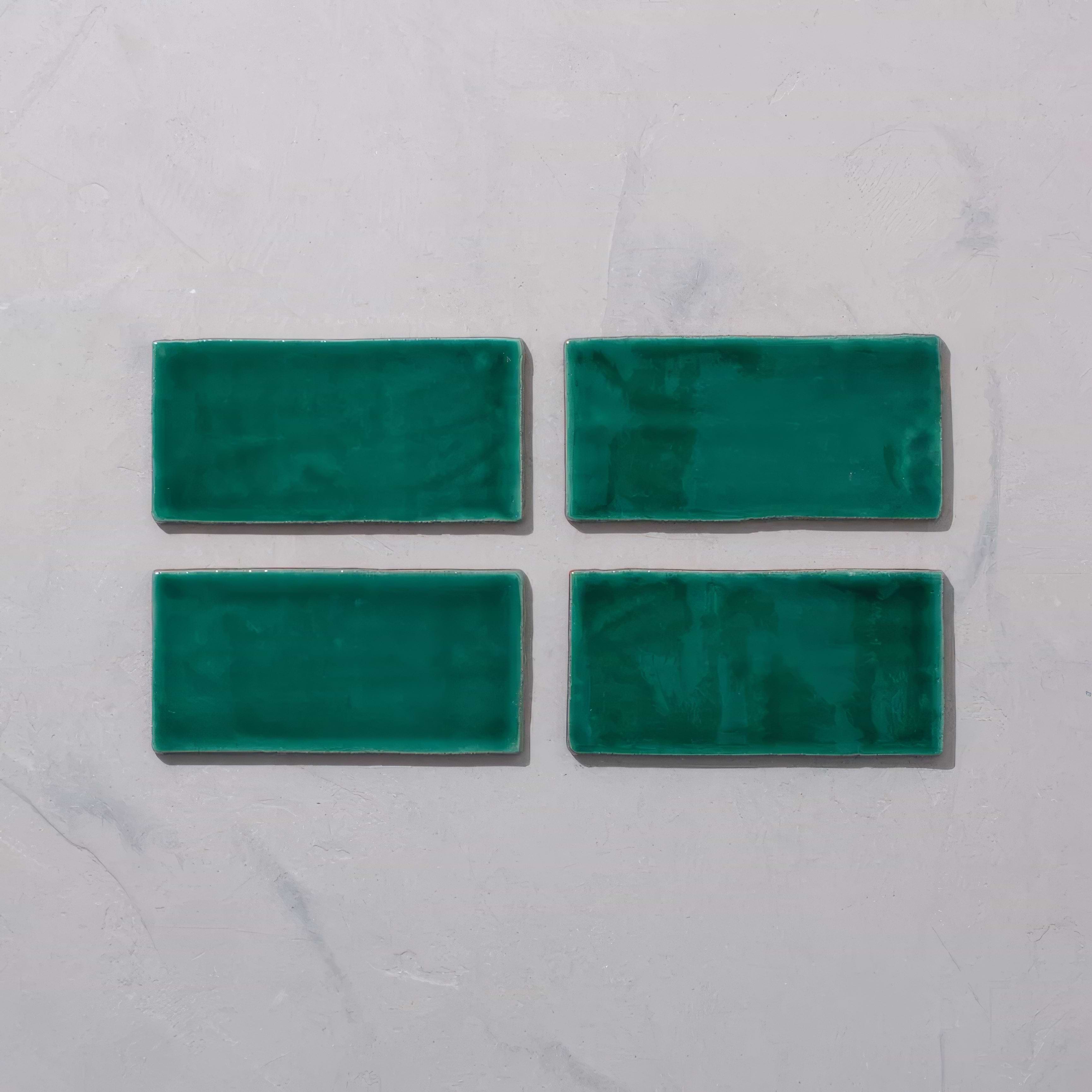 Emerald Glazed Metro Tile - Hyperion Tiles
