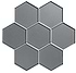 Erebos Metallic Hexagon Mosaics - Hyperion Tiles