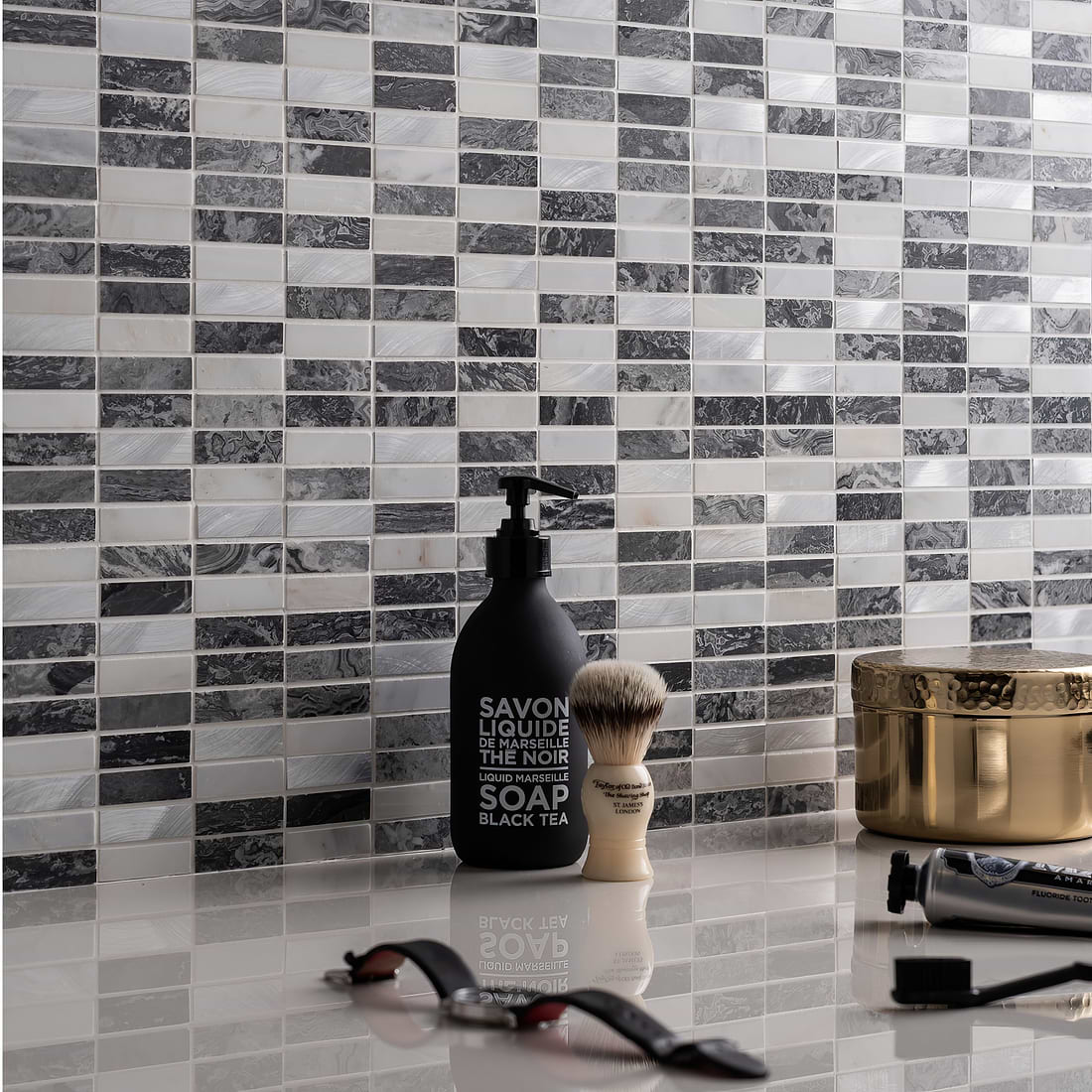 Eris Running Brick Mosaic - Hyperion Tiles