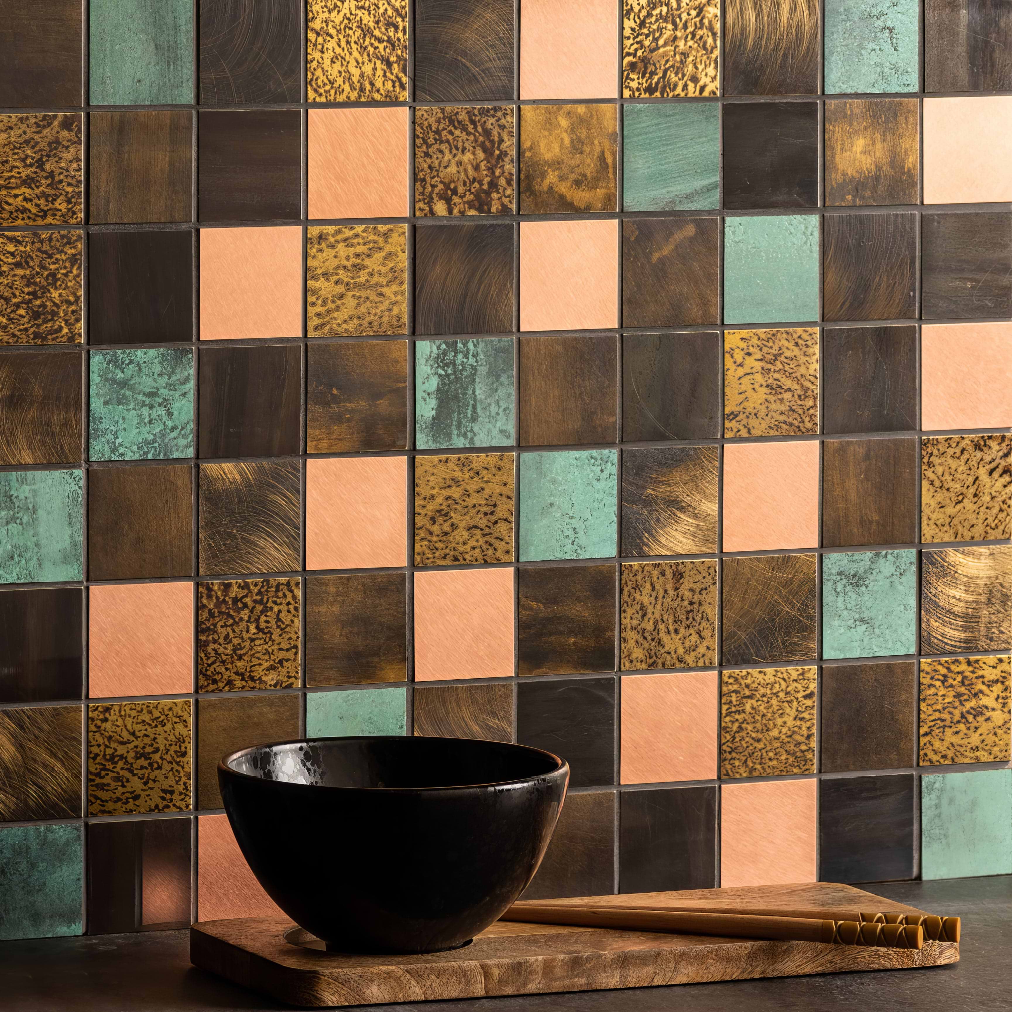Falkus Mixed Copper Mosaic - Hyperion Tiles