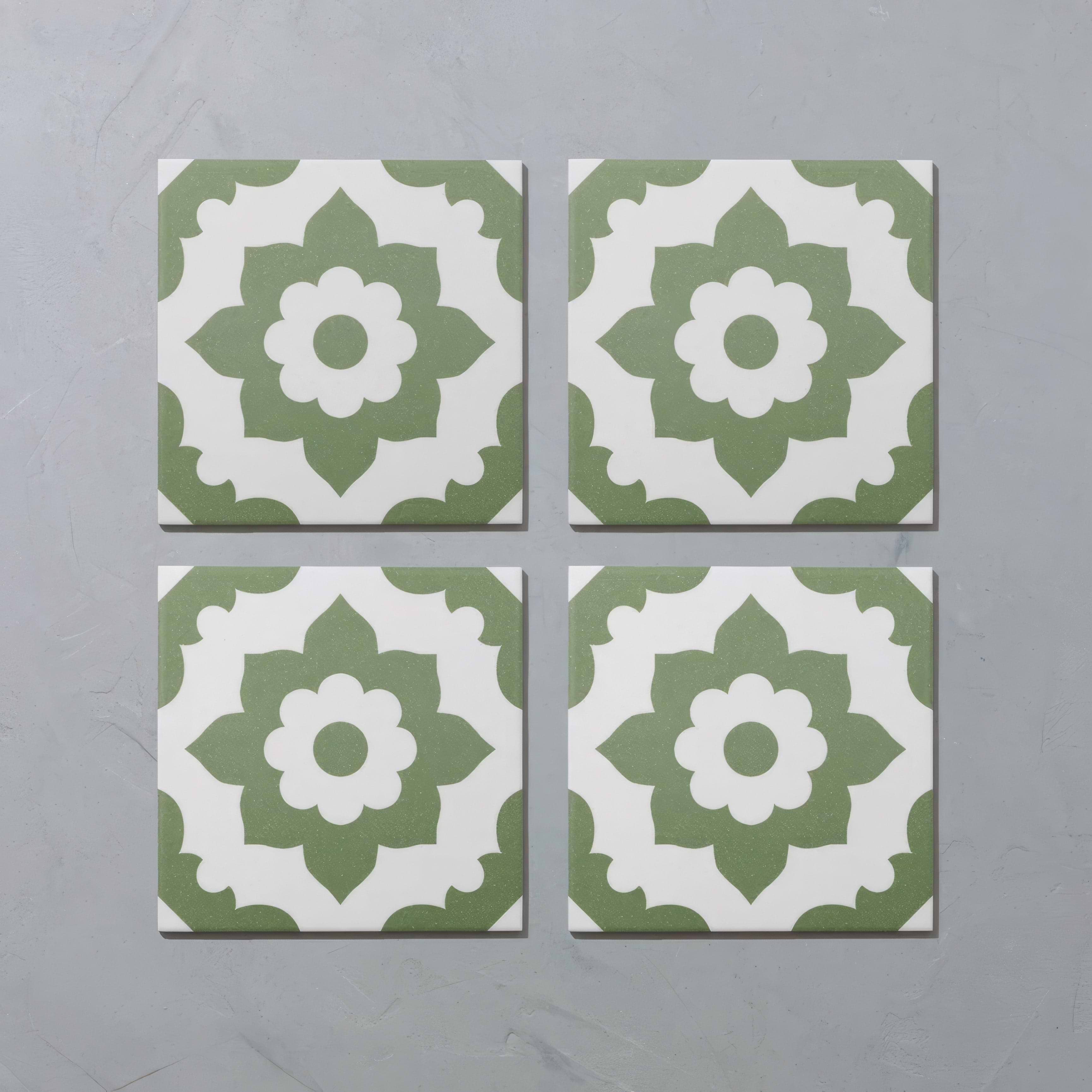Forest Green Santona Porcelain Tile - Hyperion Tiles