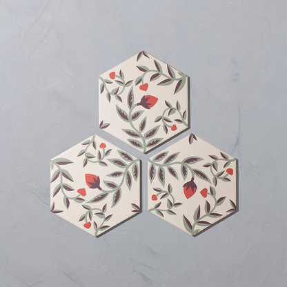 Fresa White Hexagonal Porcelain Tile | Hyperion Tiles