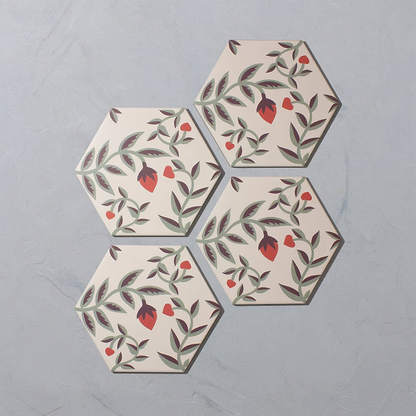 Fresa White Hexagonal Porcelain Tile | Hyperion Tiles