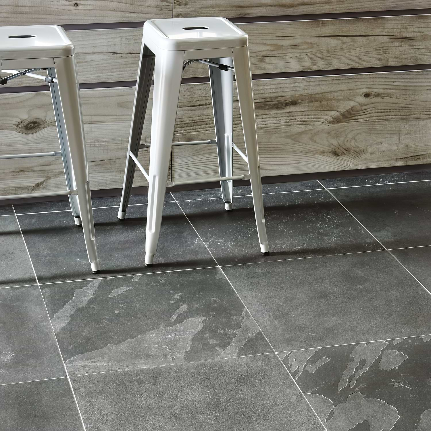 Graphite Black Natural Slate 300 x 300mm - Hyperion Tiles