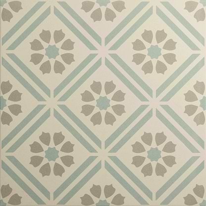 Greenway Teal On Chalk - Hyperion Tiles