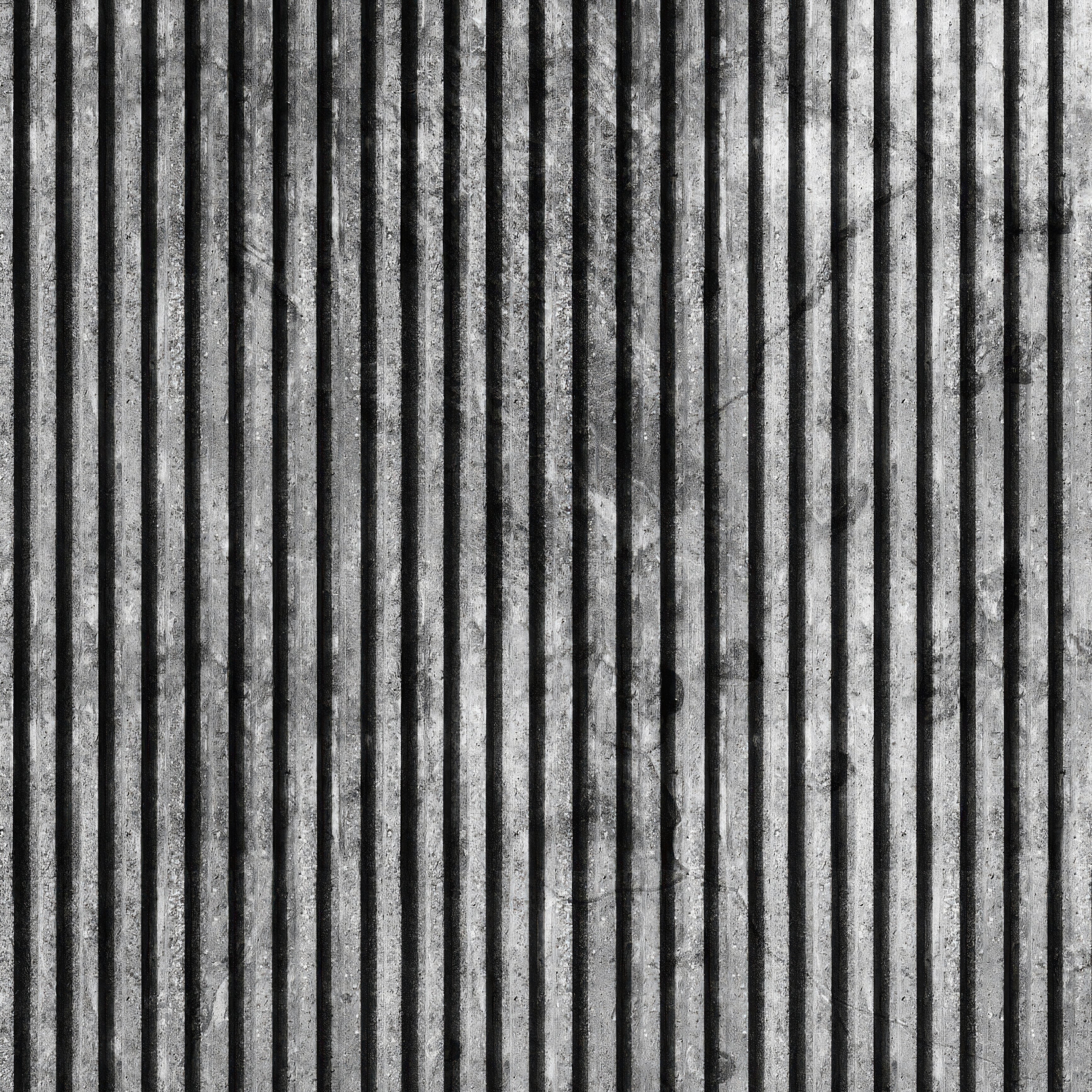 Shower Panel Grey Concrete Slat Effect By Hyperion Tiles