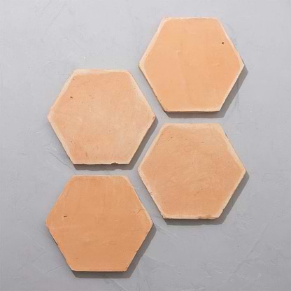 Handmade Hexagonal Naranja Terracotta - Hyperion Tiles