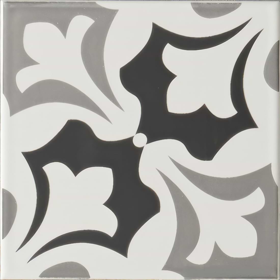 Josette Grey on Brilliant White - Hyperion Tiles