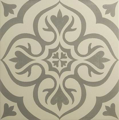 Knightshayes Light Grey on Chalk - Hyperion Tiles