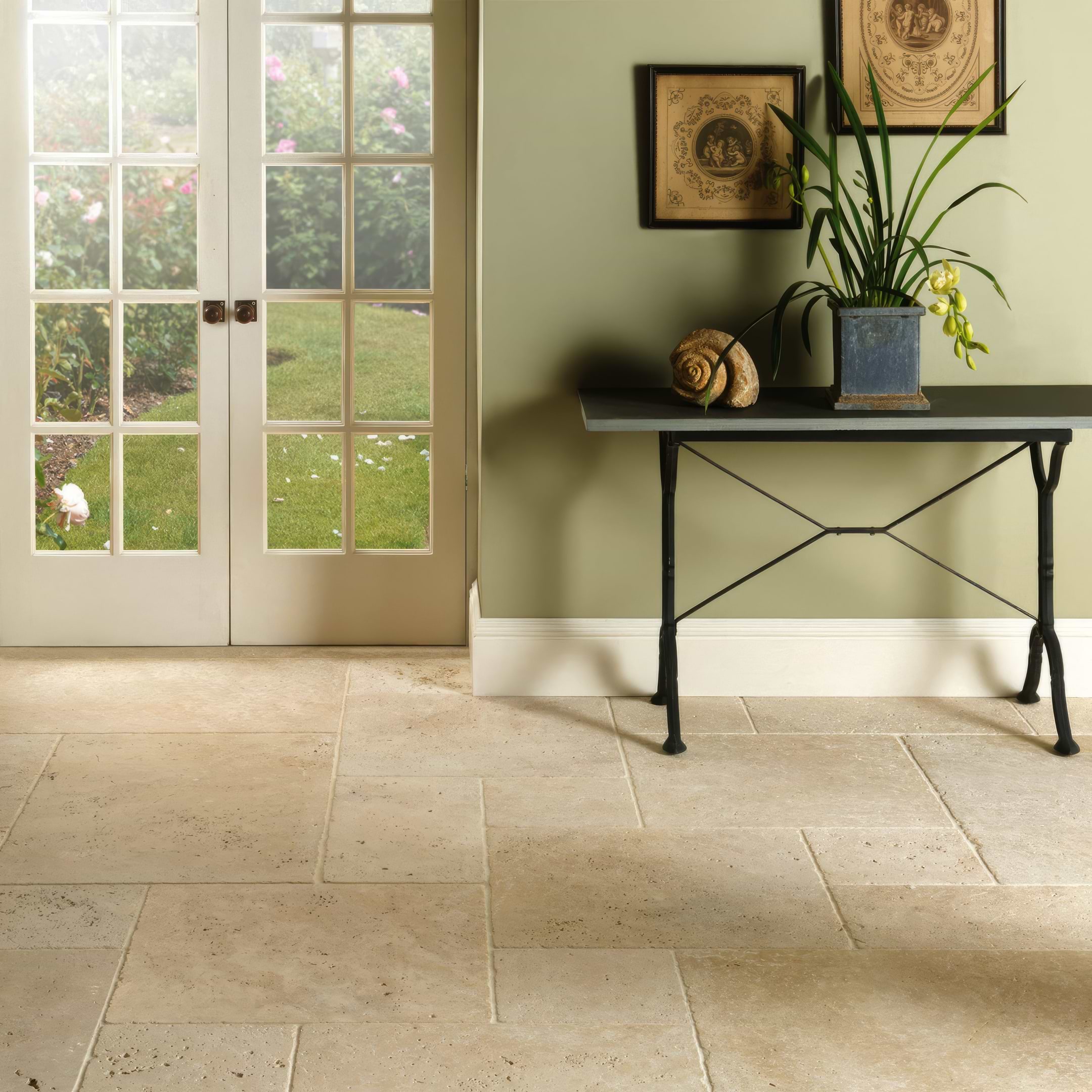 Levantine Ivory Manor Set Unfilled & Tumbled Travertine - Hyperion Tiles