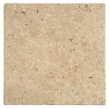 Levantine Ivory Unfilled & Tumbled Travertine 203 x 203mm - Hyperion Tiles