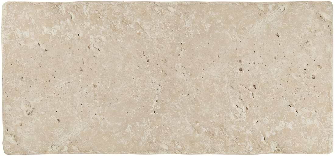 Levantine Ivory Unfilled &amp; Tumbled Travertine 406 x 203mm - Hyperion Tiles