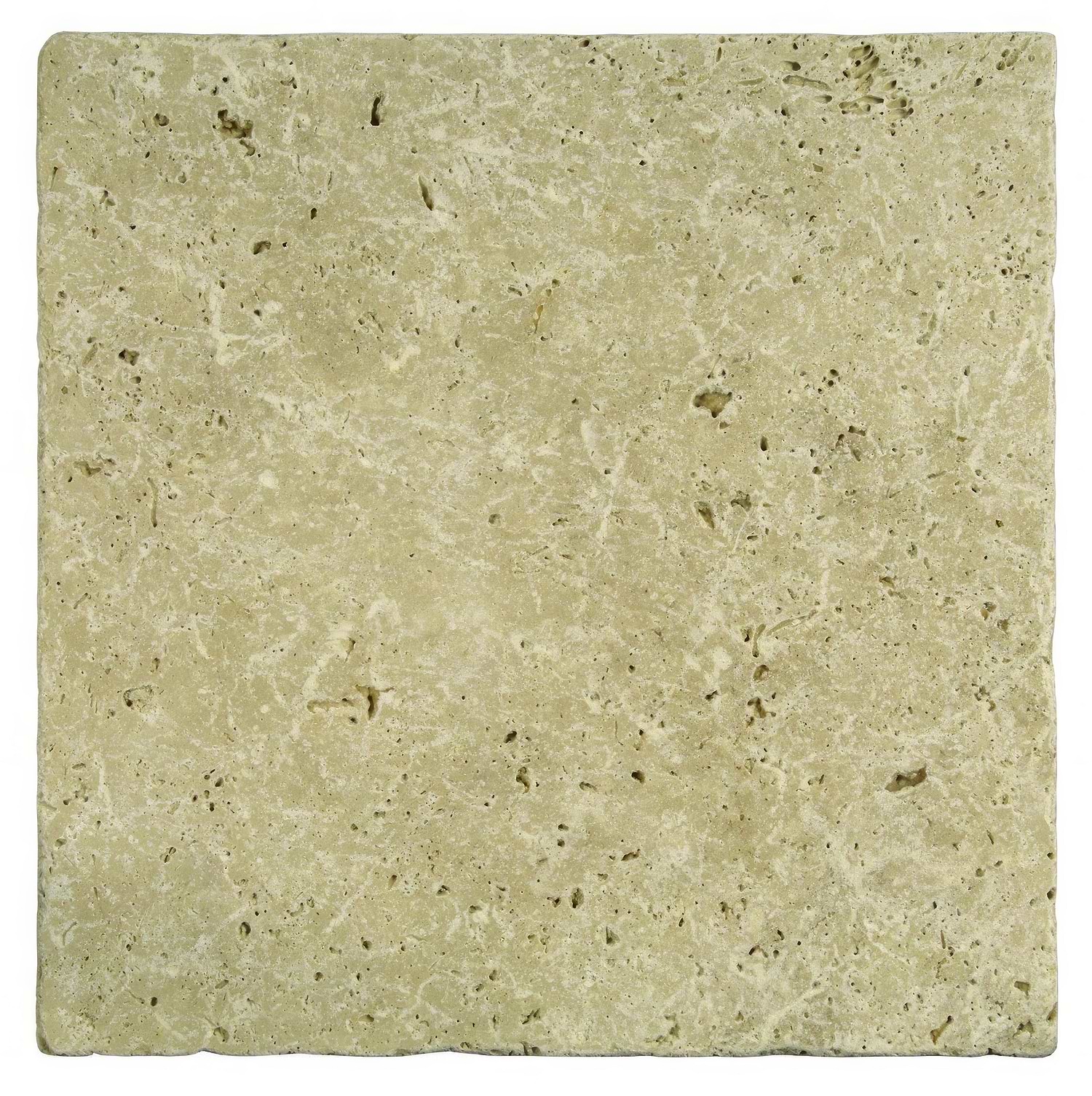 Levantine Ivory Unfilled &amp; Tumbled Travertine 406 x 406mm - Hyperion Tiles