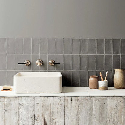 Limestone Glazed Metro Tile - Hyperion Tiles