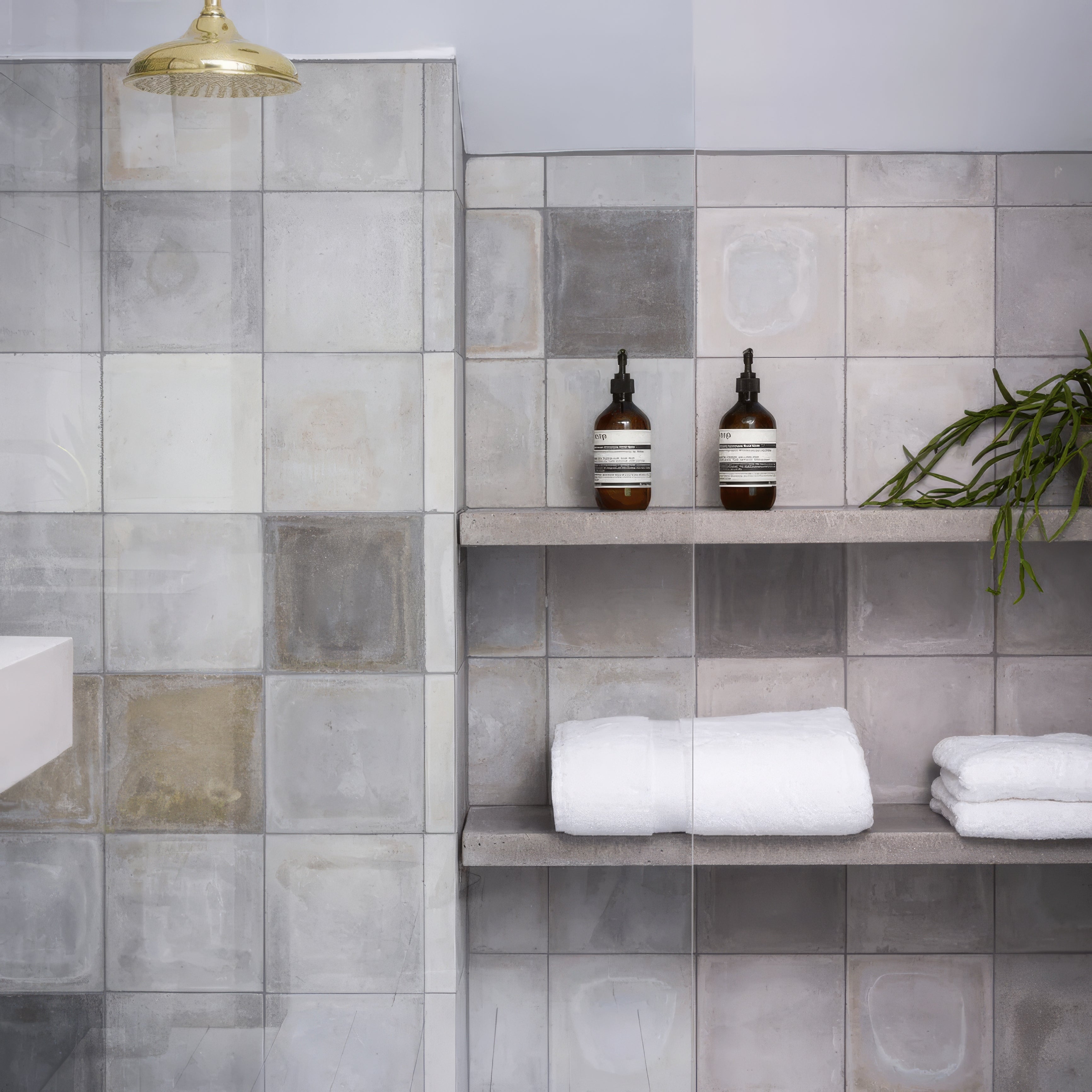 Little Green French Grey Square Tile - Hyperion Tiles