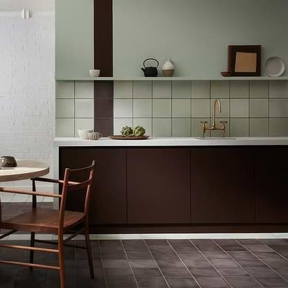 Little Greene Purple Brown Square Tile - Hyperion Tiles