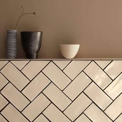 Little Greene Rolling Fog Glazed Metro - Hyperion Tiles