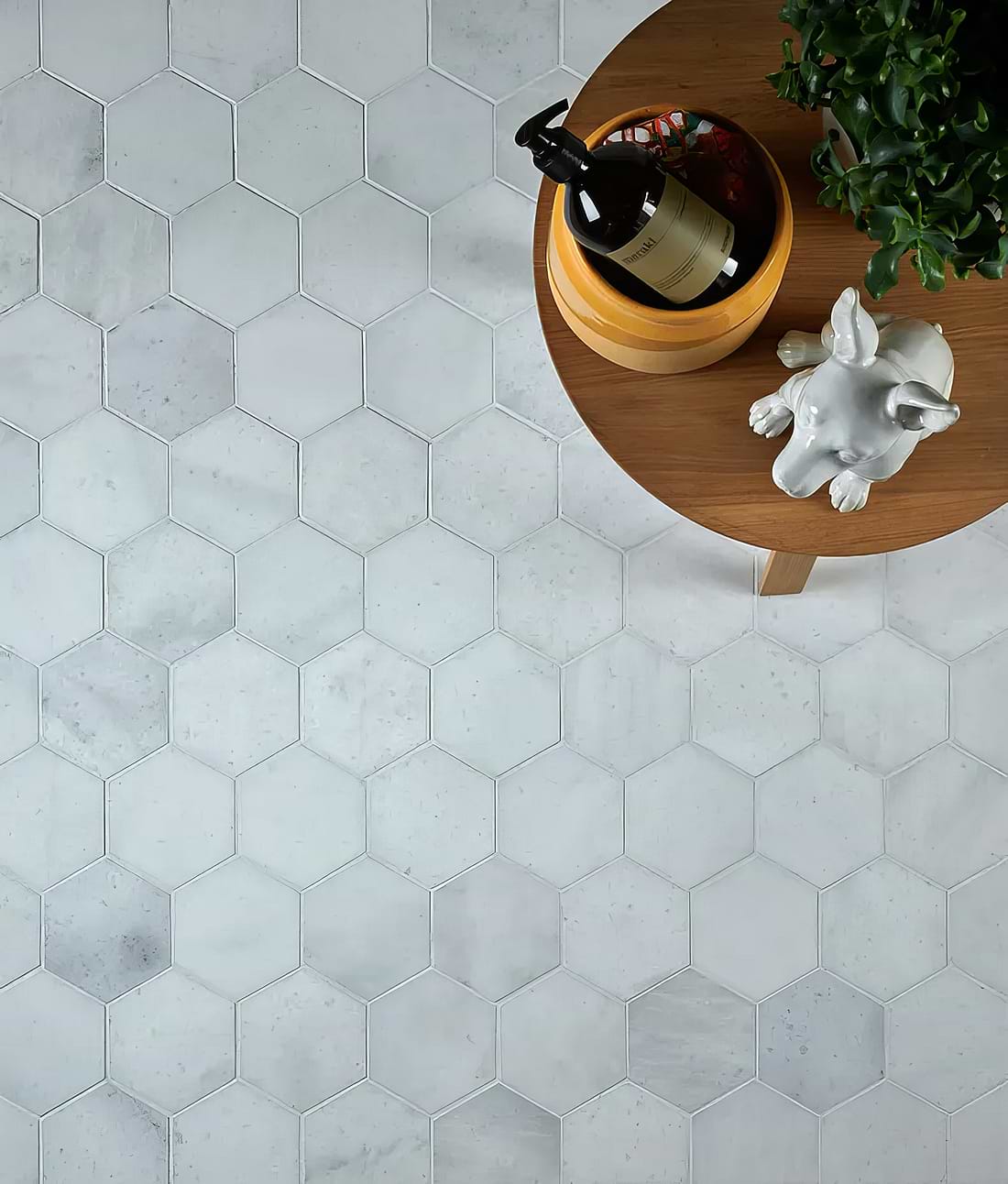 Long Island Marble Honed Large Hexagon - Hyperion Tiles