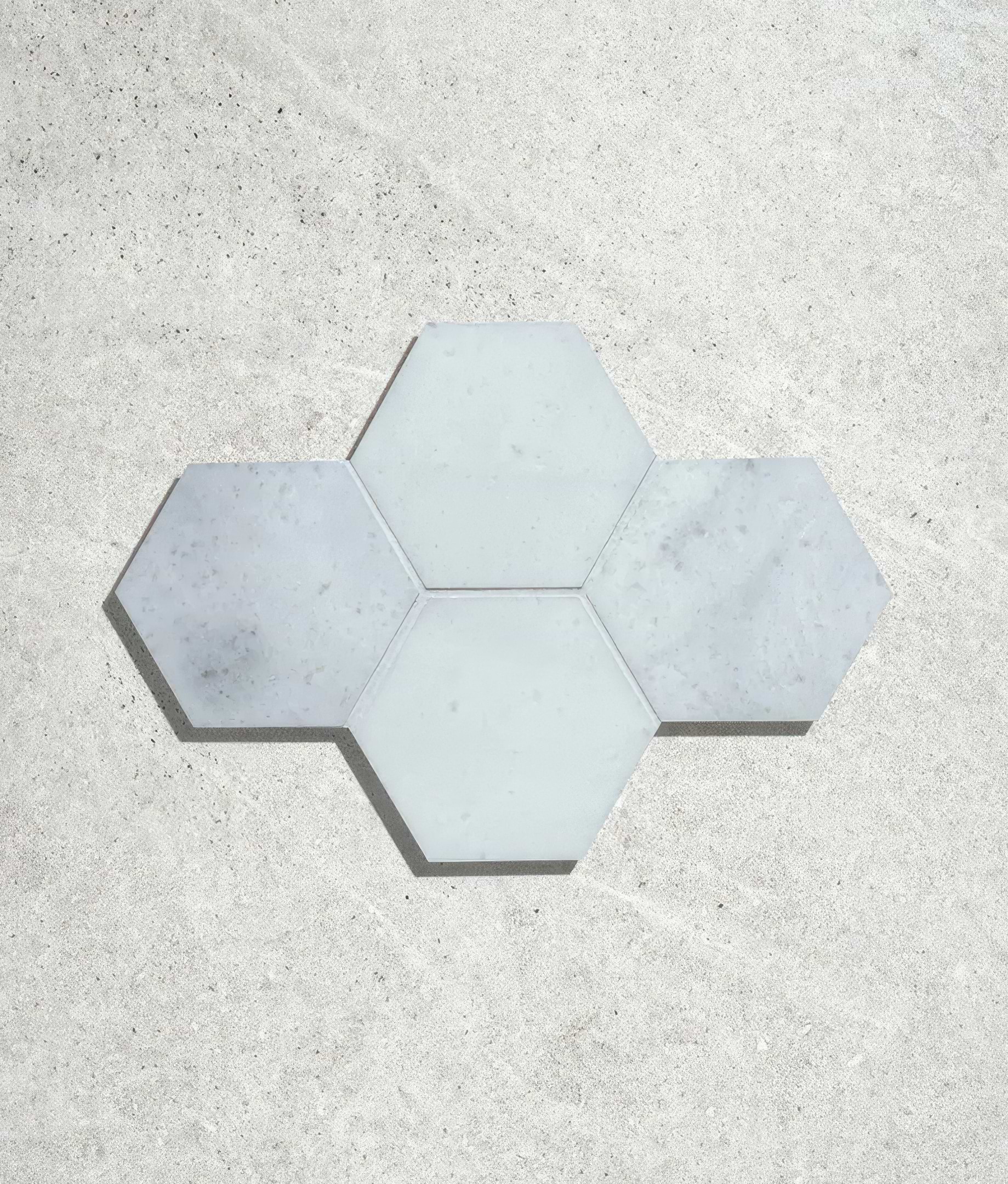 Long Island Marble Honed Large Hexagon - Hyperion Tiles