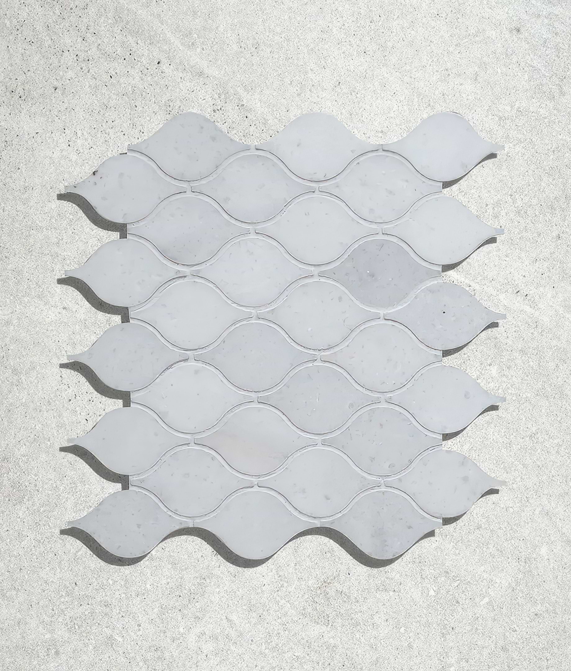 Long Island Marble Honed Teardrop Mosaic