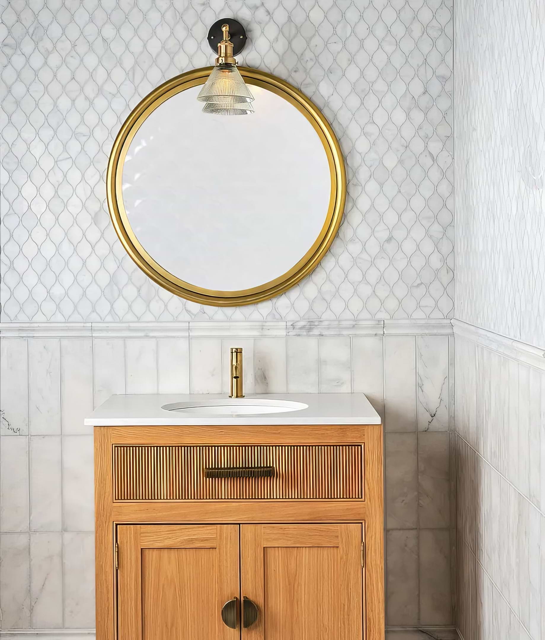 Long Island Marble Honed Teardrop Mosaic