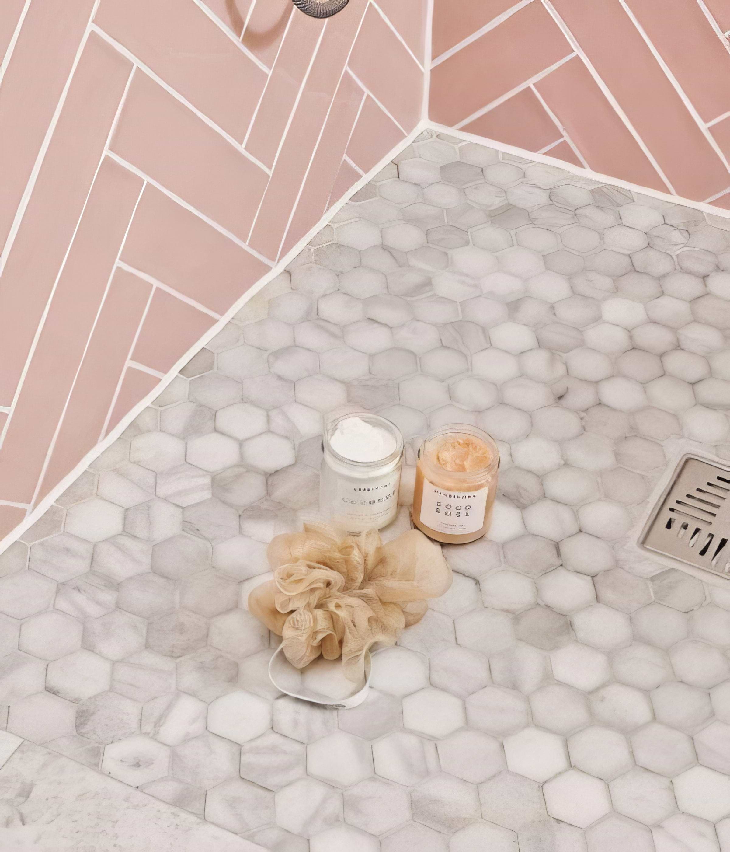 Long Island Marble Small Hexagon Mosaic - Hyperion Tiles