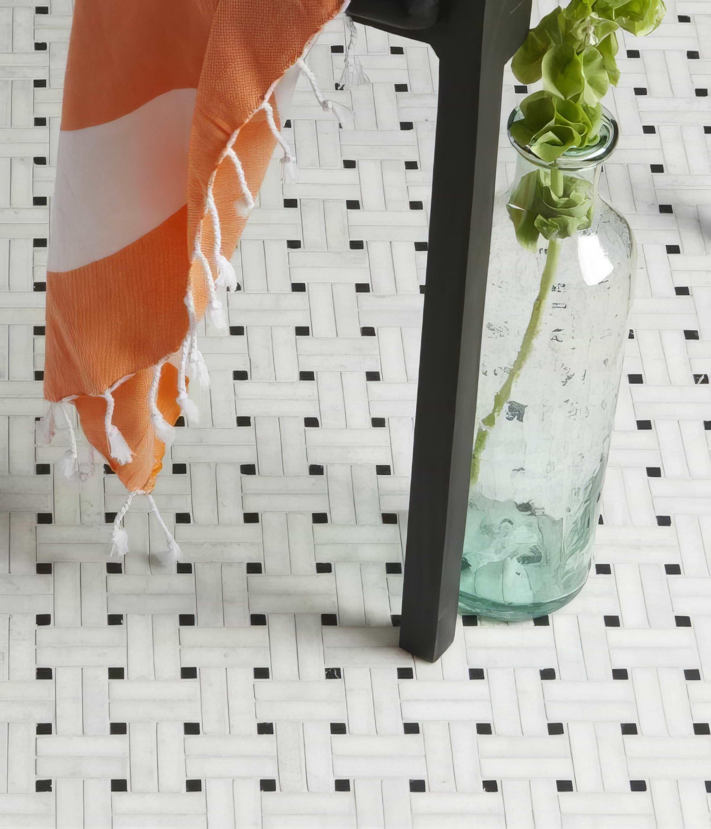 Long Island Marble Wicker Mosaic