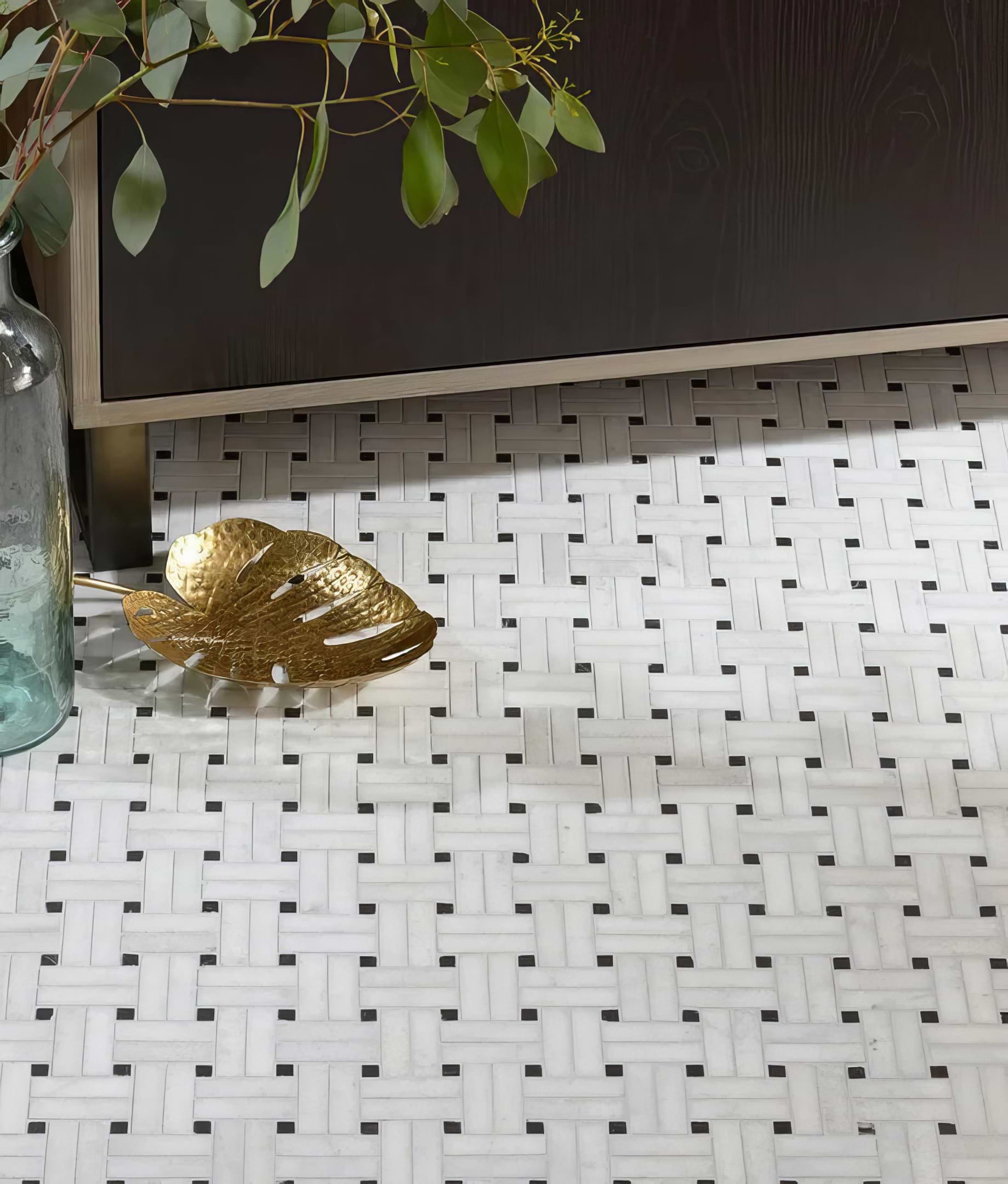 Long Island Marble Wicker Mosaic