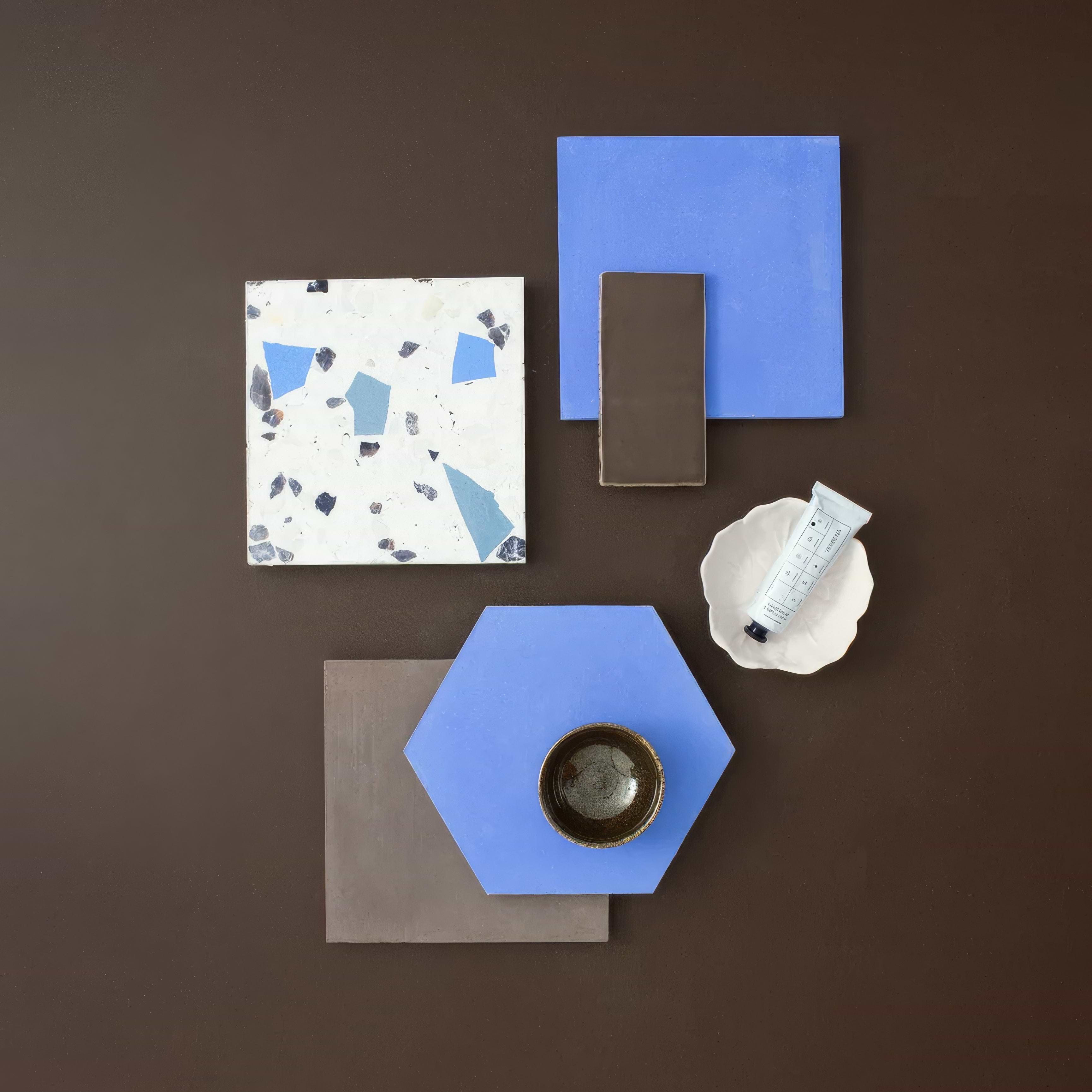 Azure Blue Square Tile