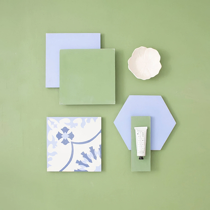 Lake Blue Square Tile - Hyperion Tiles