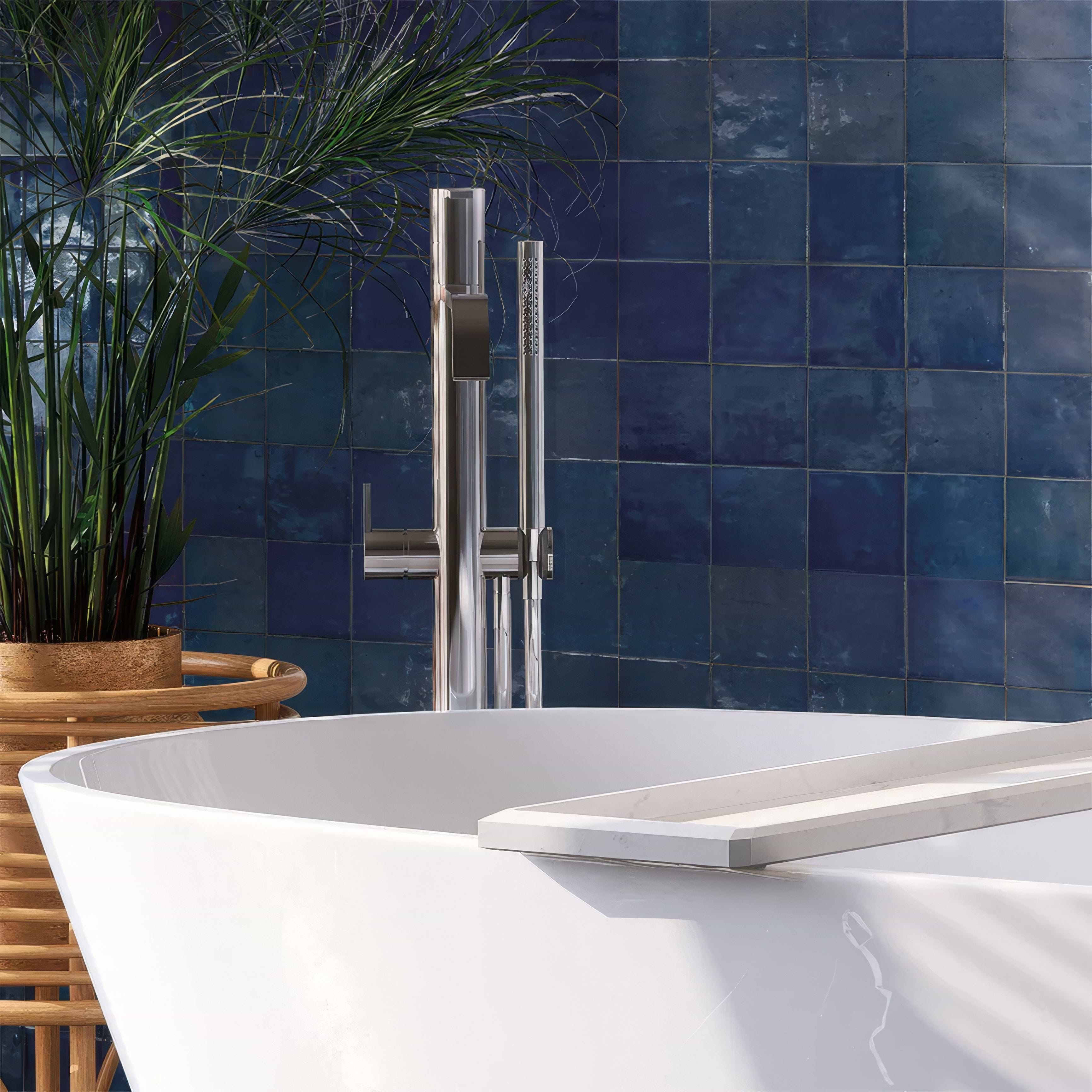 Lapis Blue Ceramic Zellige By Hyperion Tiles