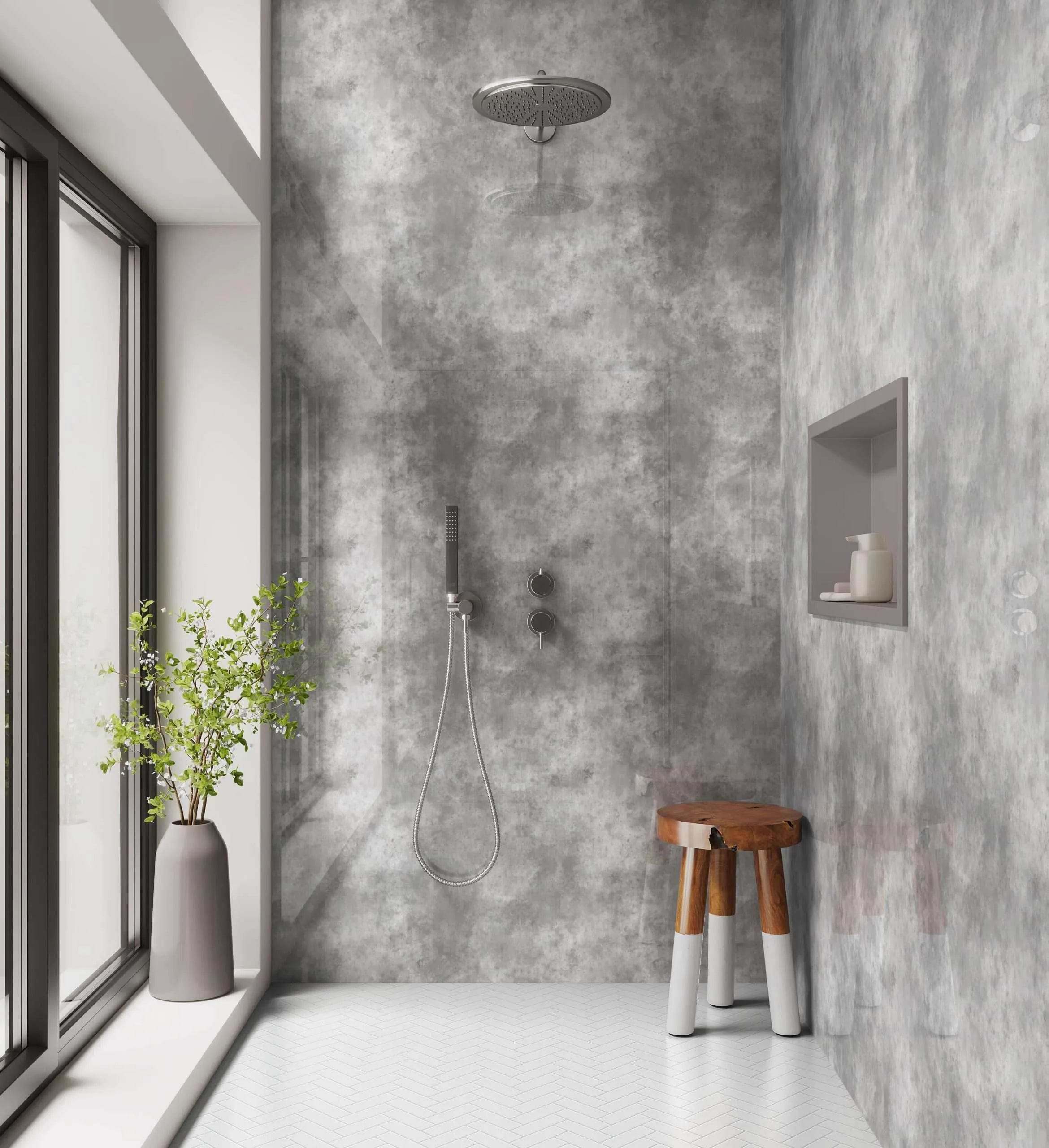 Shower Panel Smokey Marble By Hyperion Tiles