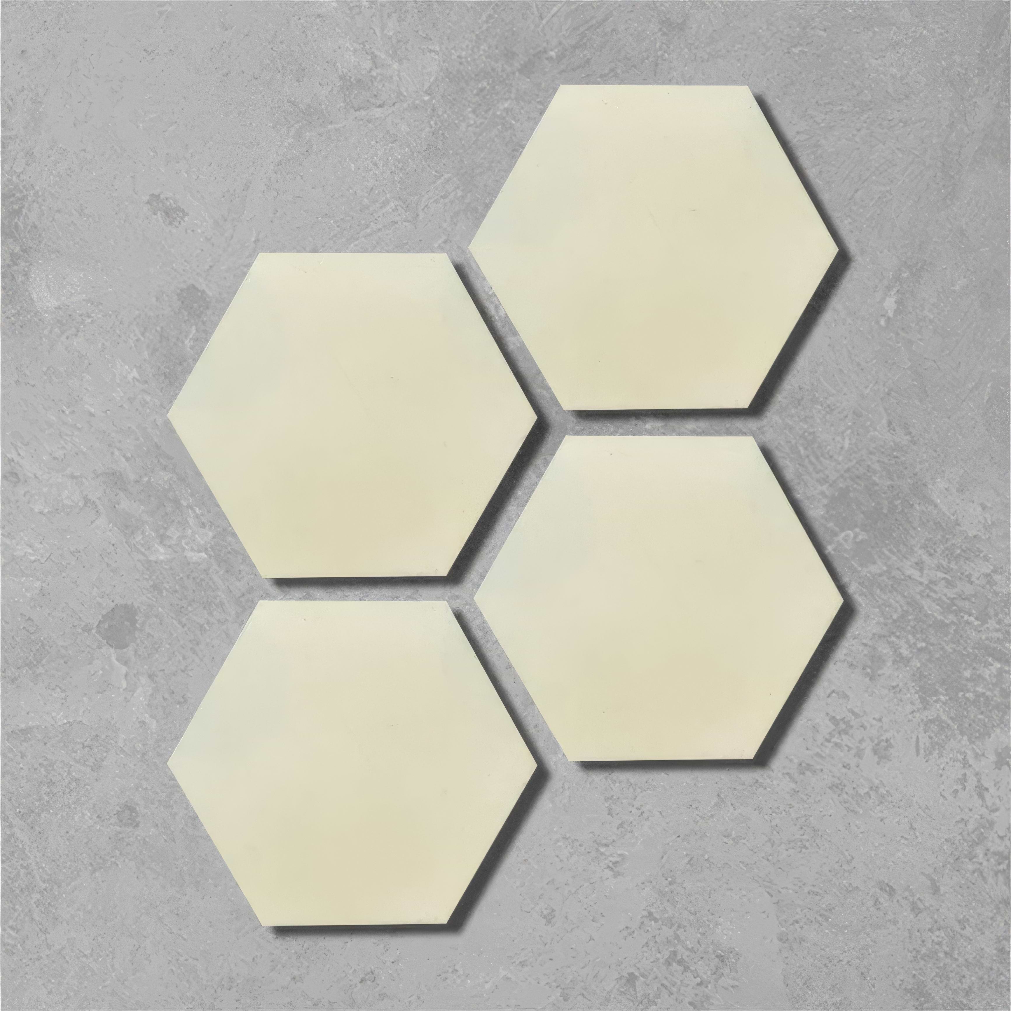Milk Yellow Hexagonal Tile - Hyperion Tiles