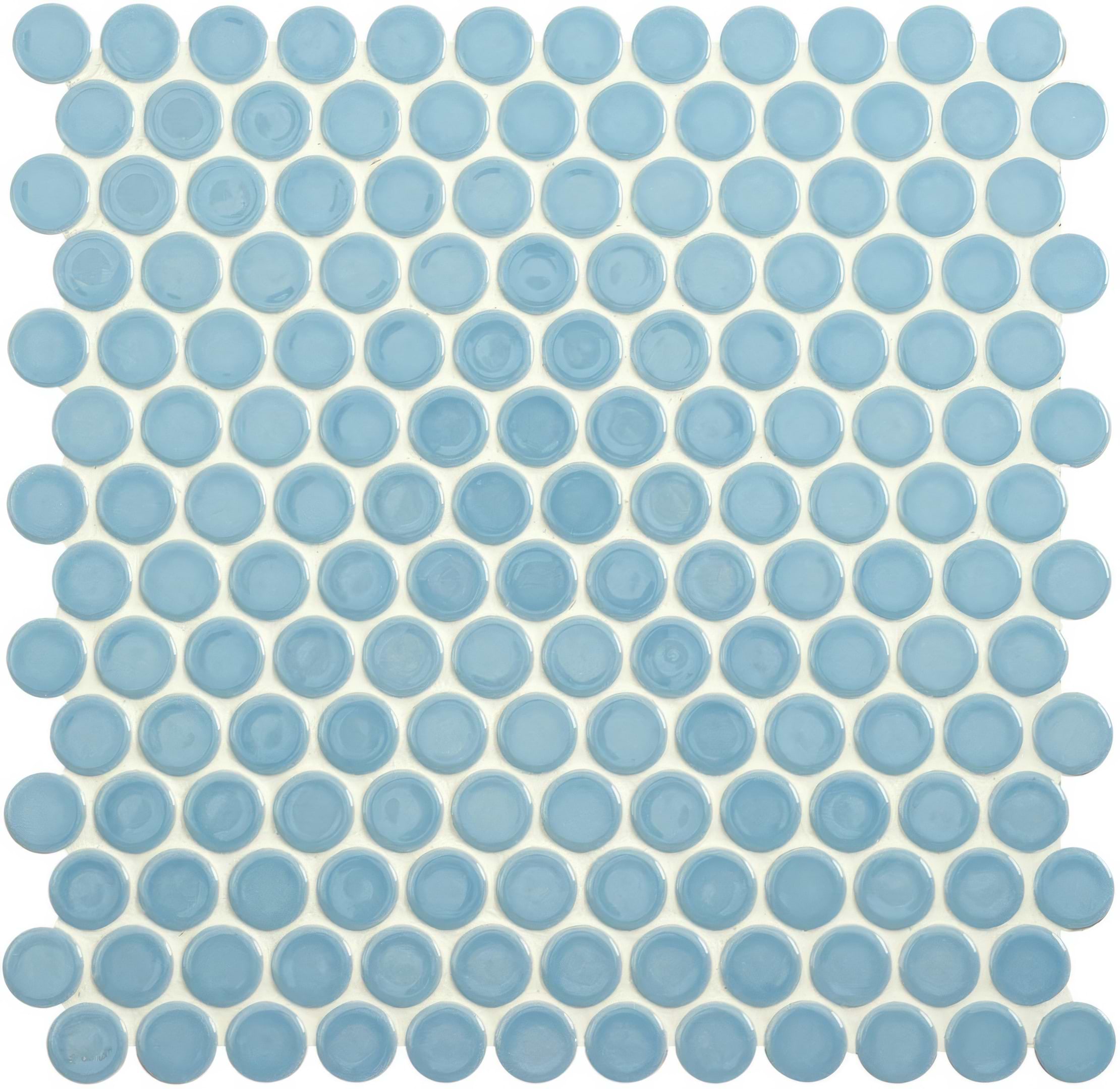 Mini Light Blue Penny Round - Hyperion Tiles