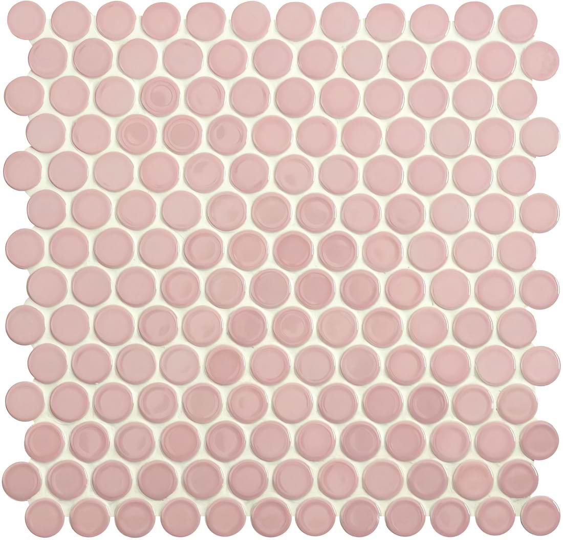 Mini Pink Penny Round - Hyperion Tiles