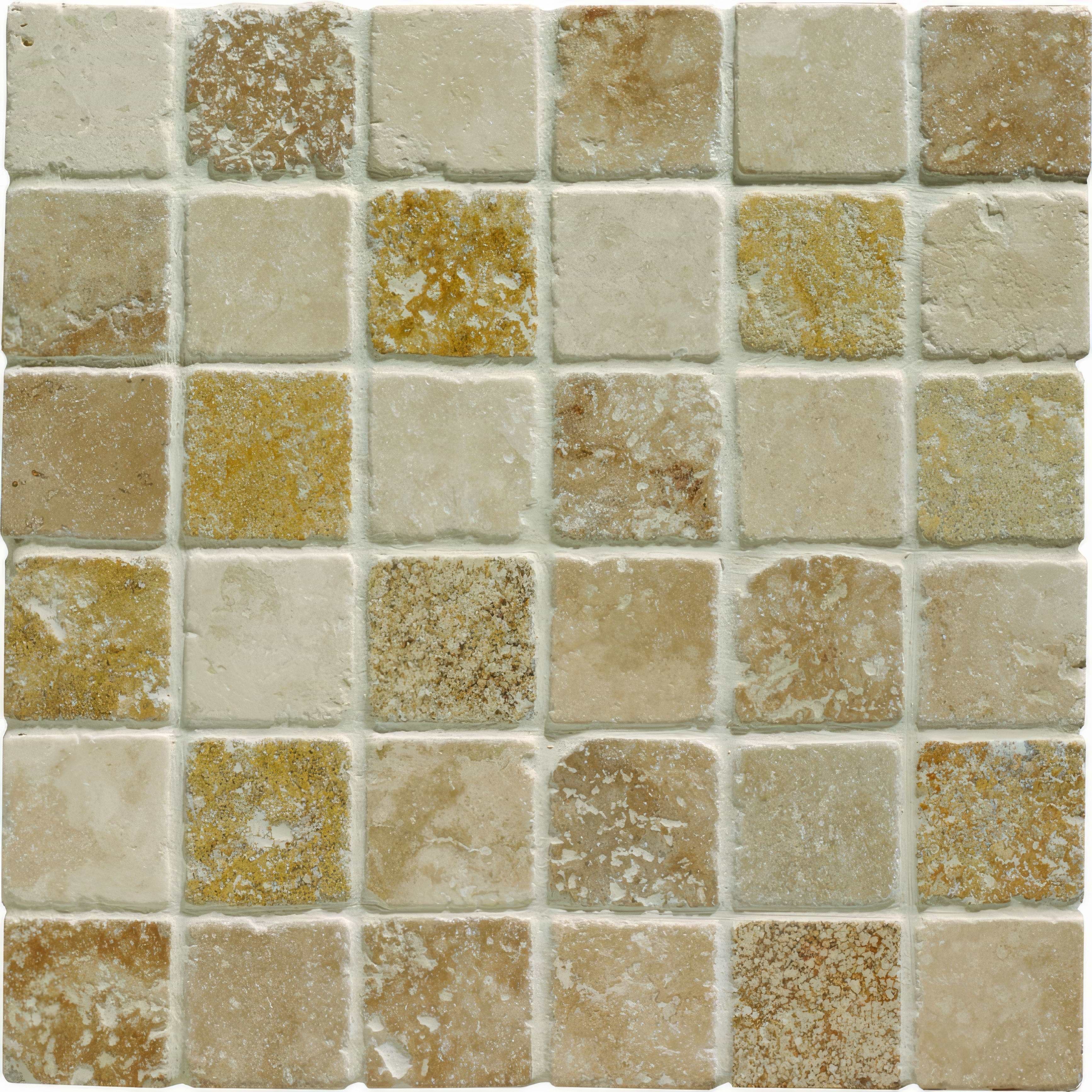 Mixed Travertine 4.8 Venetian Stone Mosaic - Hyperion Tiles