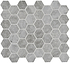 Murano Grey Glass Hexagon Mosaic - Hyperion Tiles