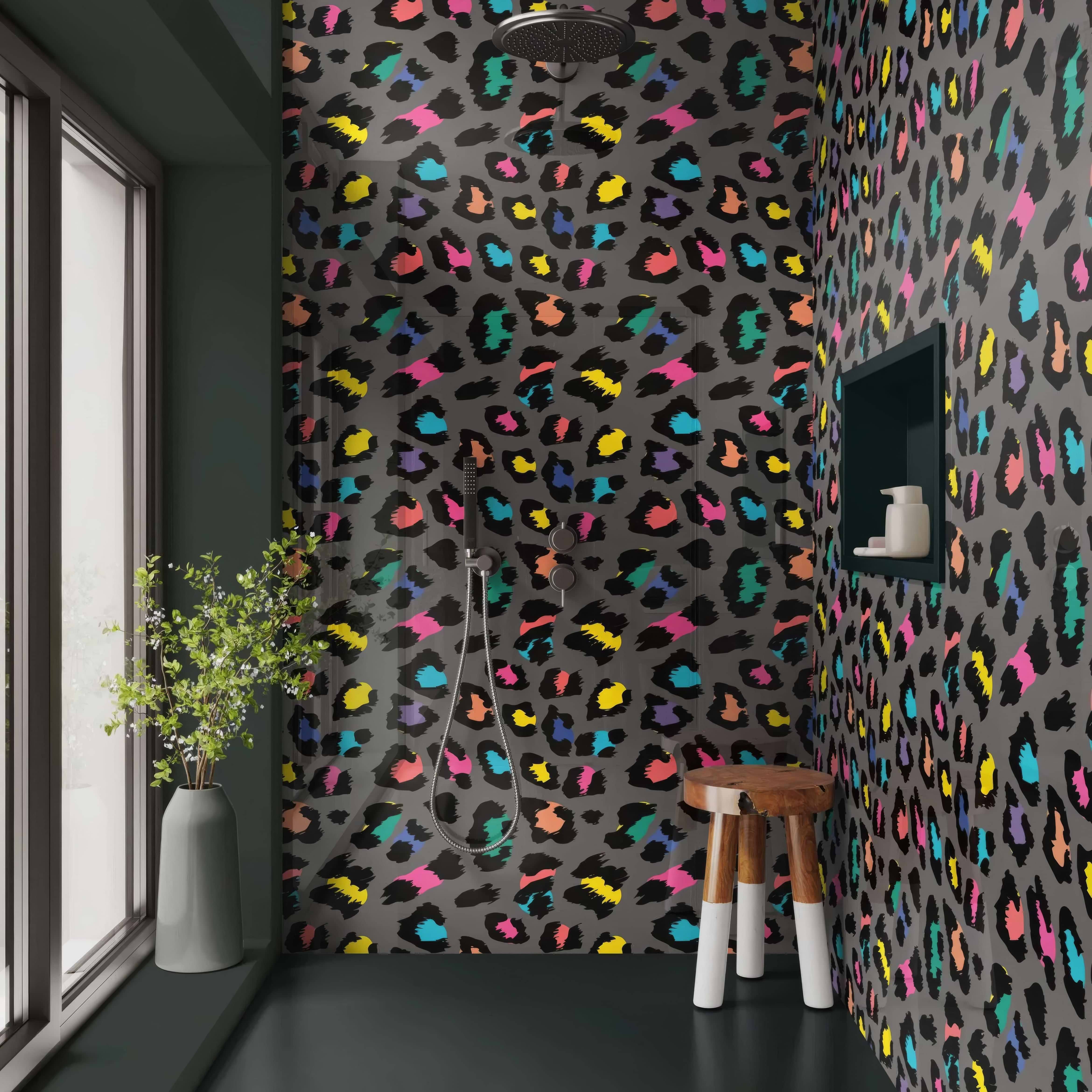 Shower Panel Neon Leopard By Hyperion Tiles