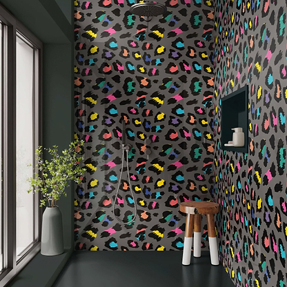 Shower Panel Neon Leopard By Hyperion Tiles