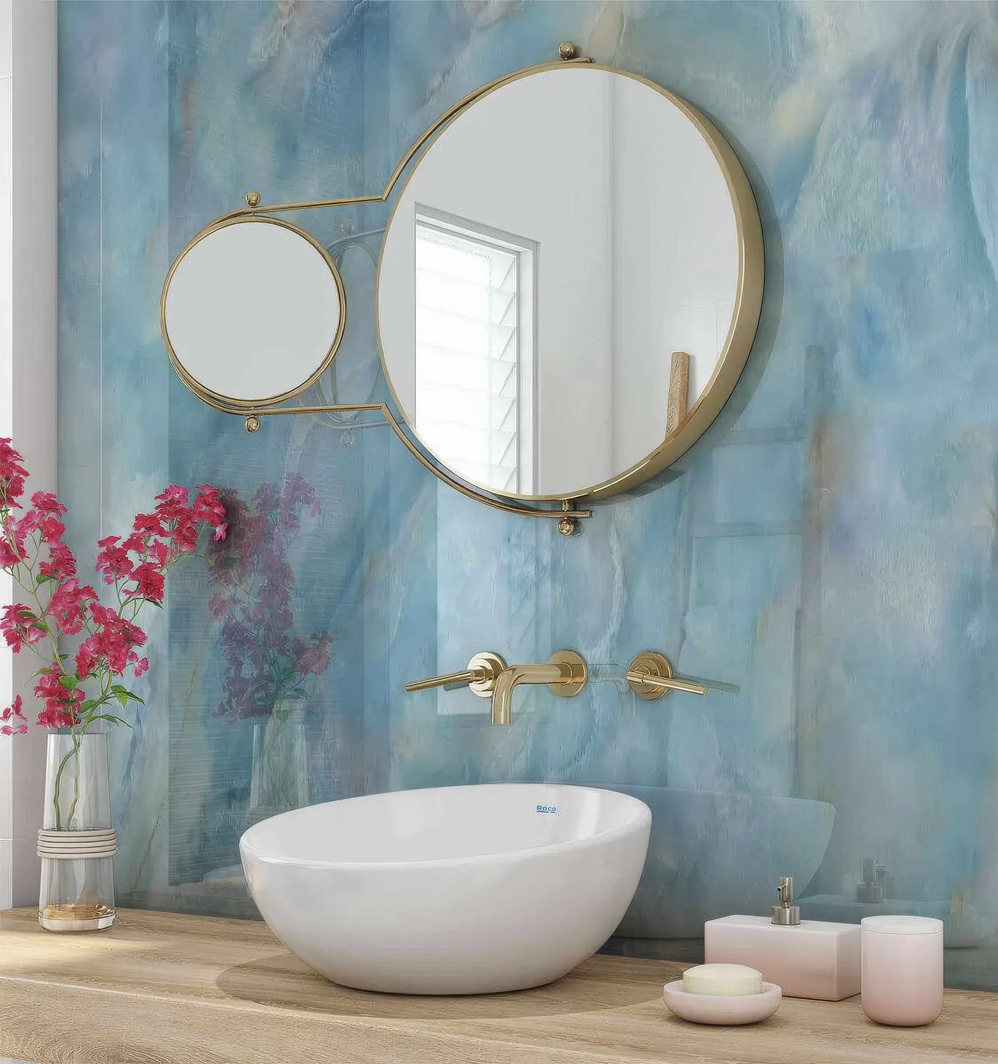 Shower Panel Onyx Crystal Carte D’Or Blue By Hyperion Tiles
