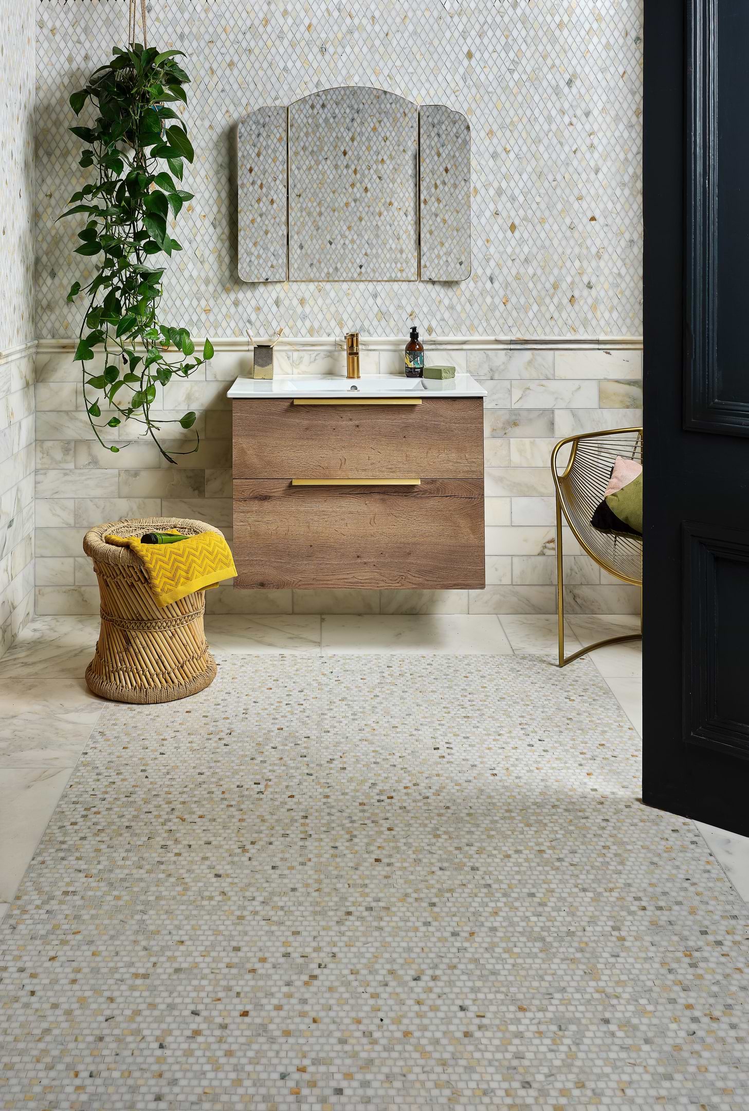 Palazzo Oro Honed Marble 30.5 x 10cm From Hyperion Tiles