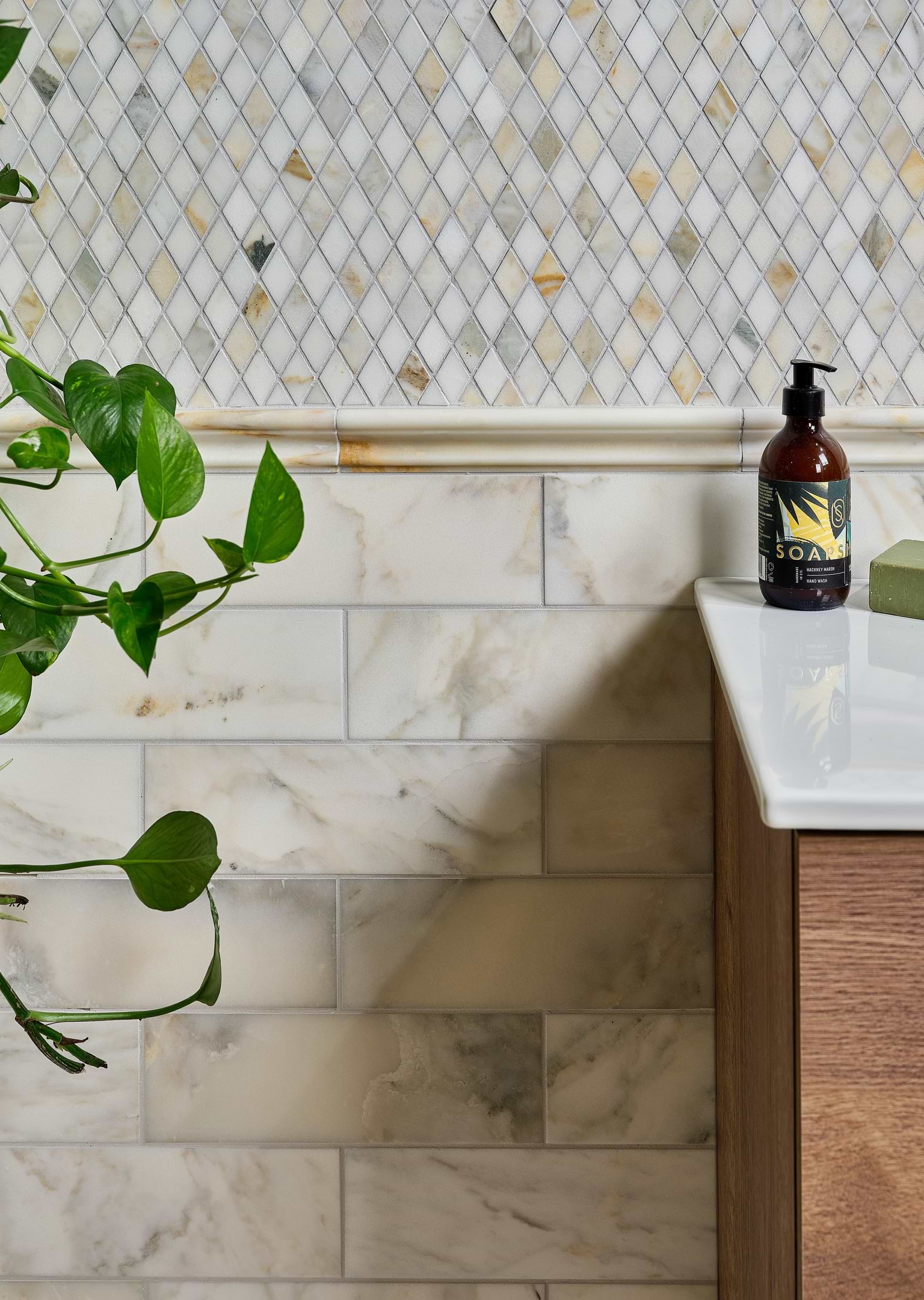 Palazzo Oro Honed Marble 30.5 x 10cm From Hyperion Tiles