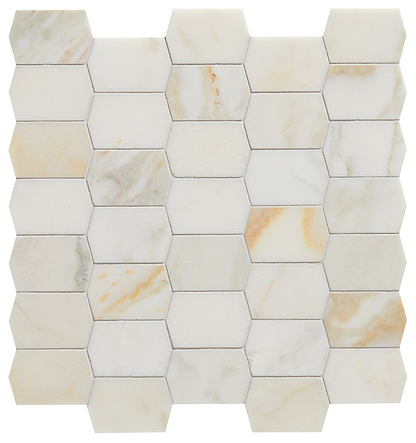 Palazzo Oro Marble Picket Mosaic From Hyperion Tiles