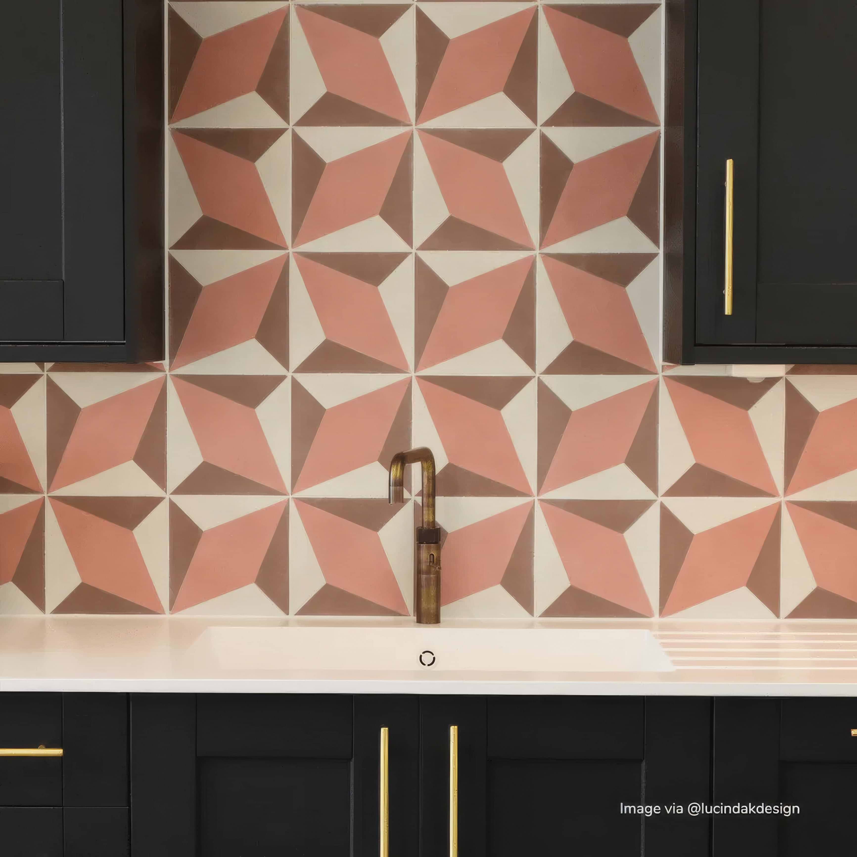 Pink Otura Tile - Hyperion Tiles