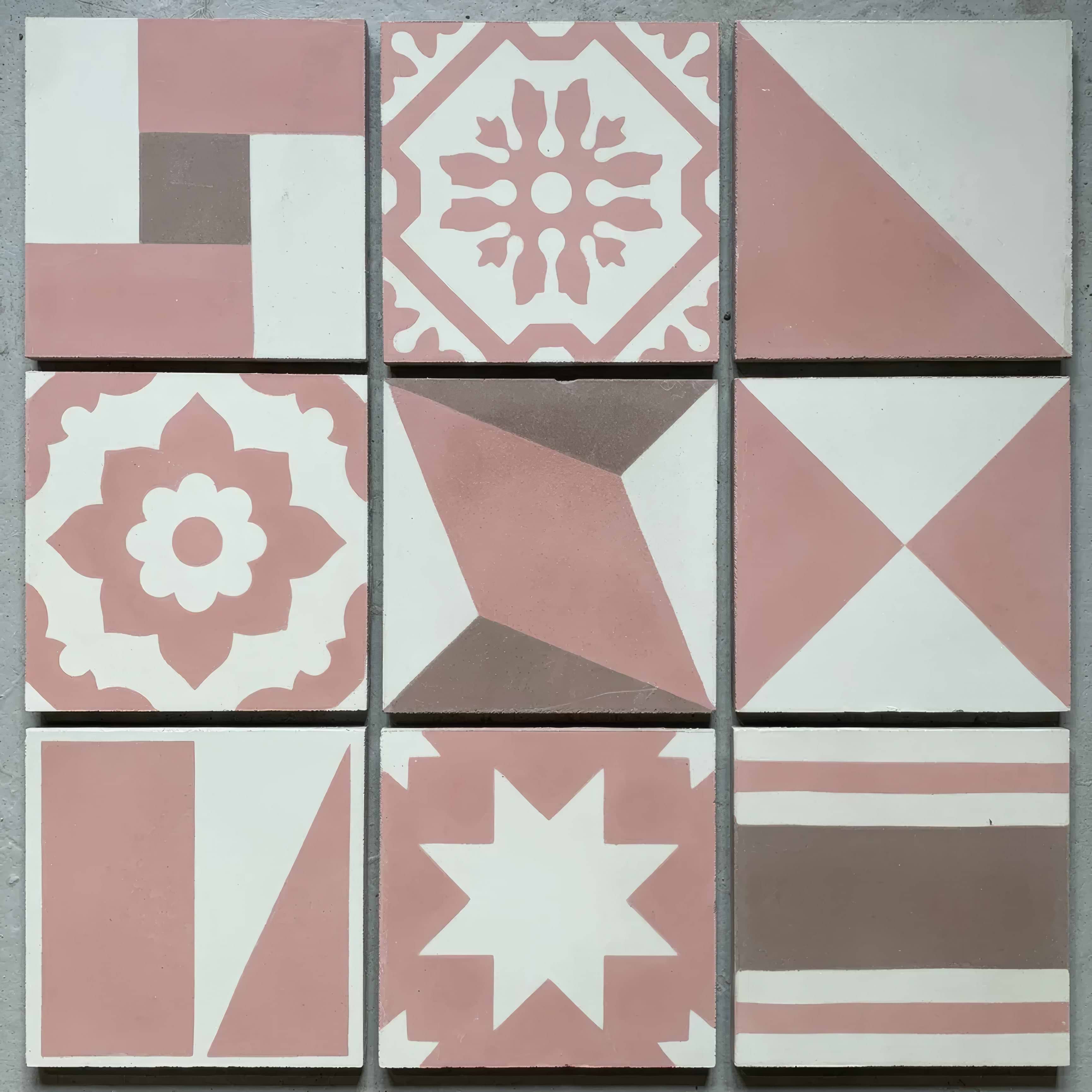 Pink Patchwork Tile - Hyperion Tiles