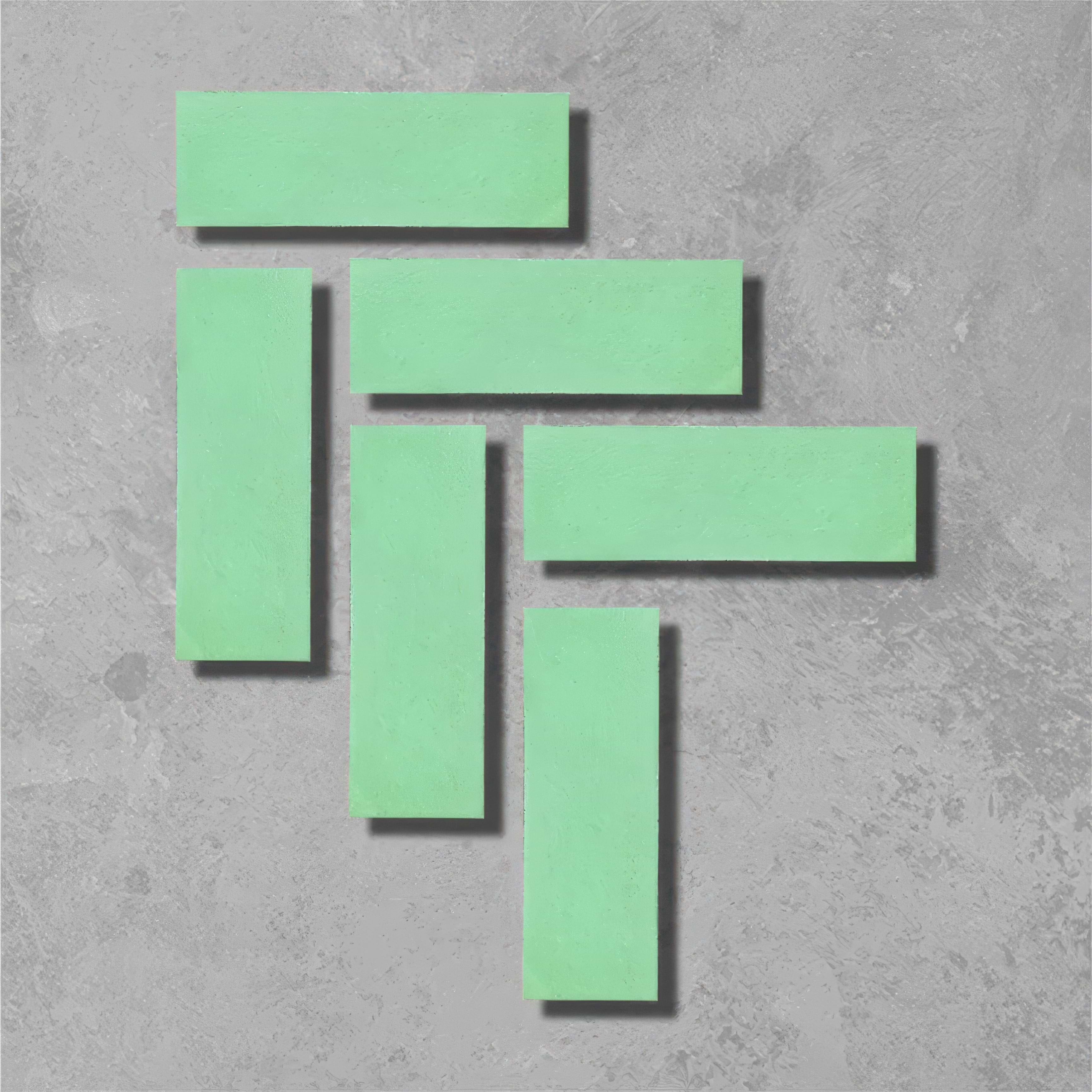 Pistachio Herringbone Tile - Hyperion Tiles