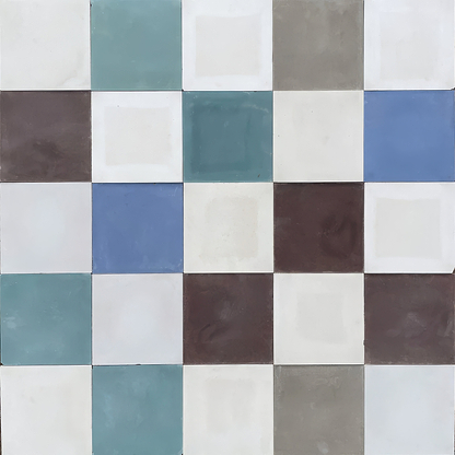 Plain Multicoloured Patchwork Tile By Hyperion Tiles