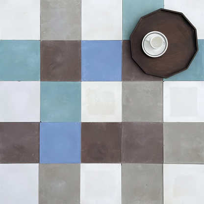 Plain Multicoloured Patchwork Tile By Hyperion Tiles