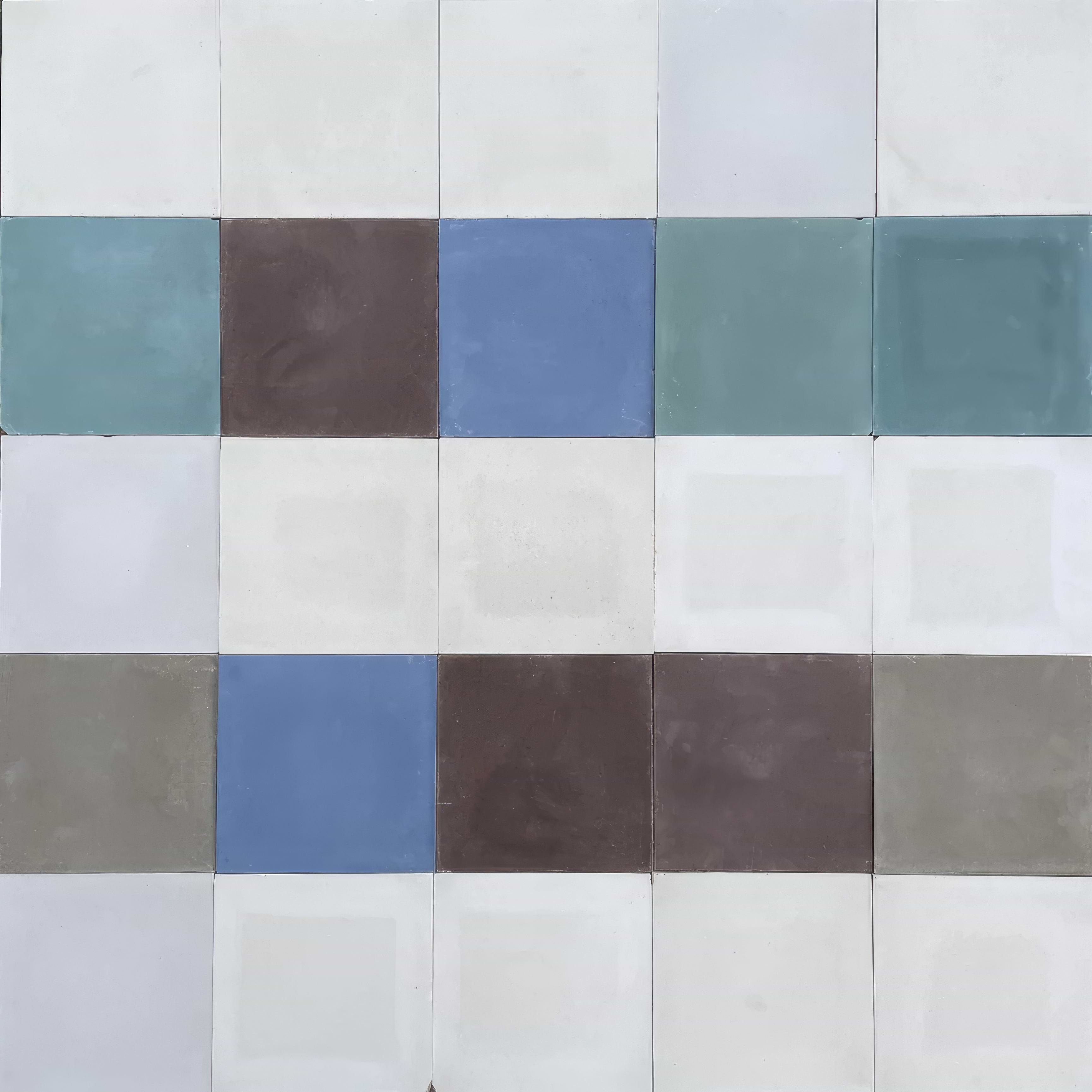 Plain Multicoloured Patchwork Tile By Hyperion Tiles